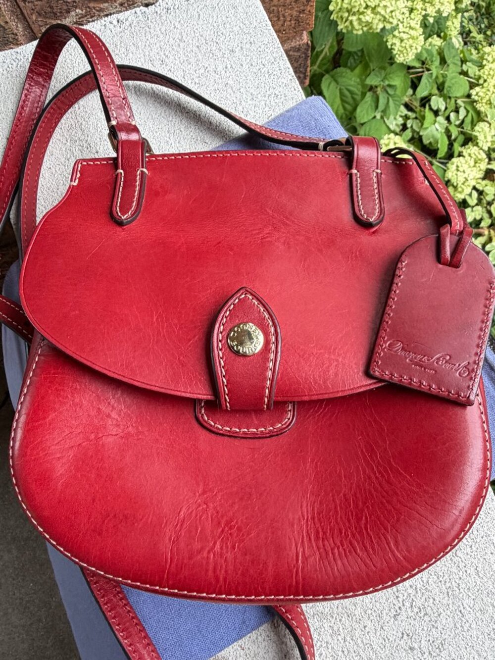 Dooney & Bourke Alto Happy Cheery Red Small Italian Equestrian Crossbody Bag